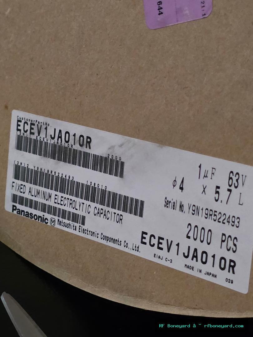 Panasonic ECE-V1JA010R 1µF 63V SMD Aluminum Electrolytic Capacitors – 5 Pack photo