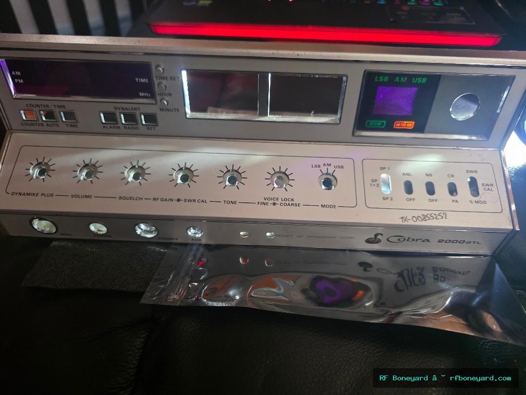 Cobra 2000GTL Original Front Faceplate / Control Panel Overlay — Very Clean Donor Pull with Etched ID Mark