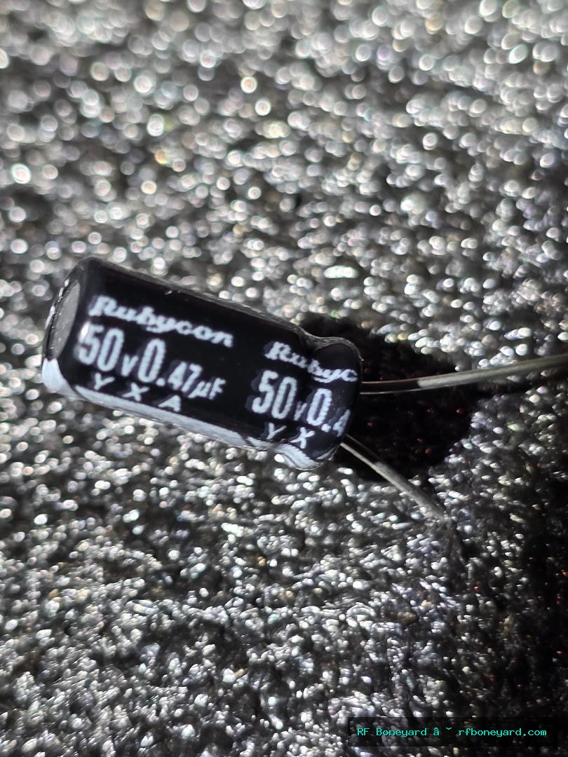 Rubycon YXA 0.47µF 50V Radial Aluminum Electrolytic Capacitors NOS - 10 Pack