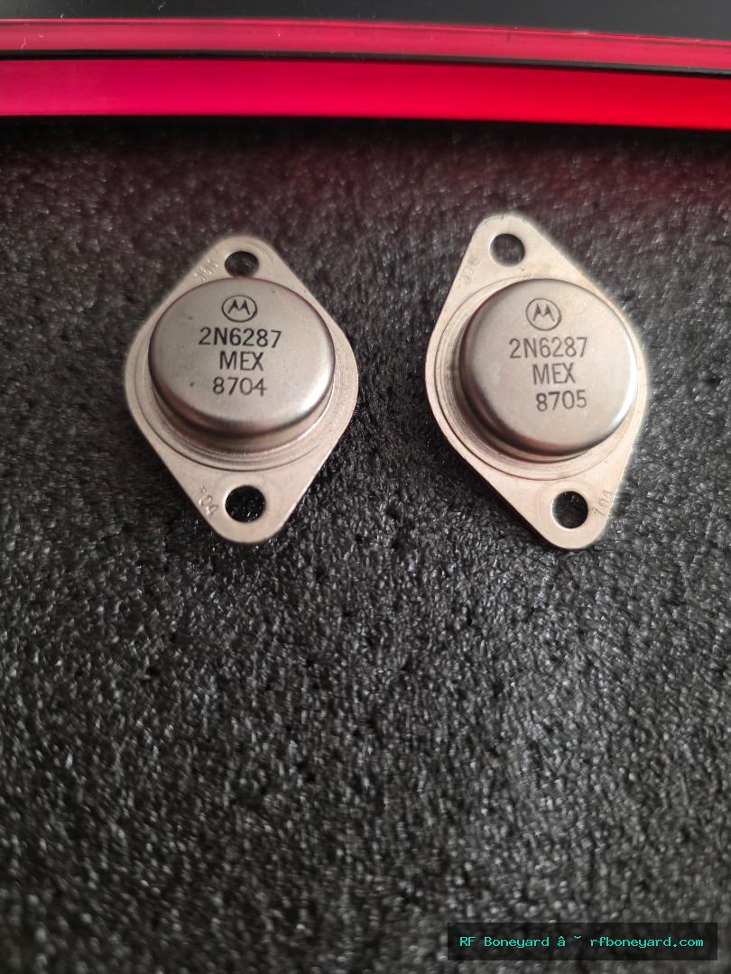 Motorola 2N6287 PNP Silicon Power Transistor Tested Matched Pair